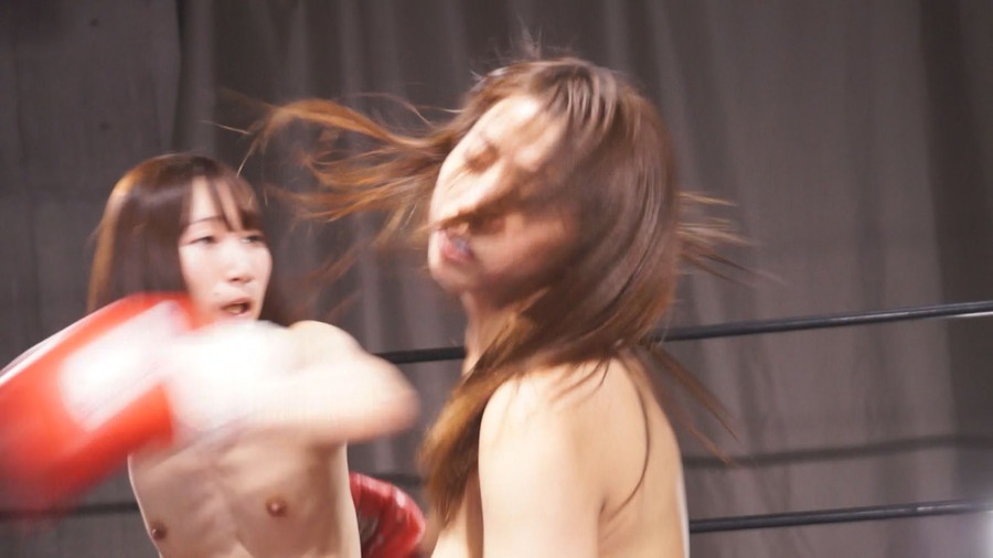 優木なお＆夢乃美咲 圧倒的で究極のトップレスボクシング対決