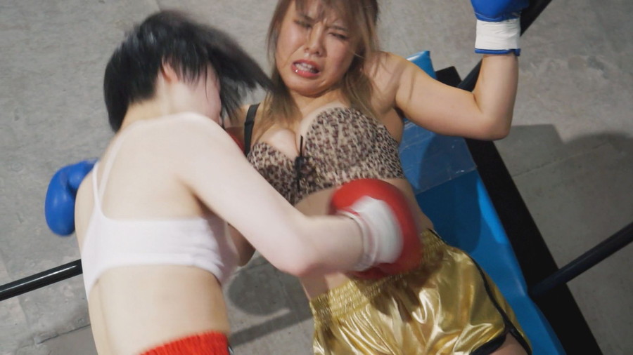 Hカップ巨乳の永瀬愛菜VSルーキー水沢つぐみが女子ボクシング対決